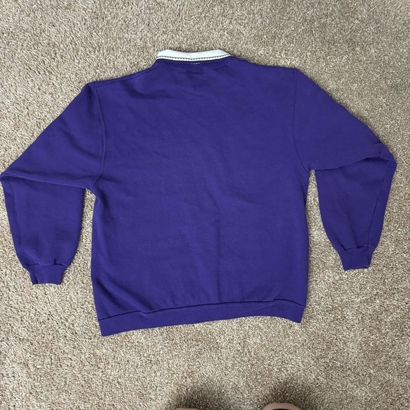 Vintage Morning Sun Women’s Hot Air Balloon Purple Crewneck Sweater Size Large - Picture 2 of 8